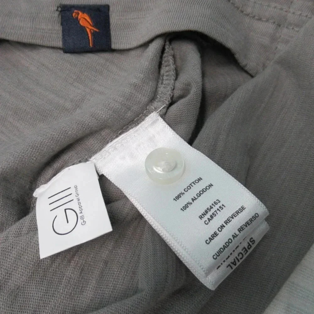 Margaritaville Polo Shirt Men's L Gray Island Reserve Relaxed Cotton - Picture 4 of 7